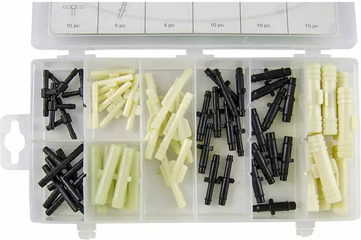 JBM letkuliitinlajitelma 4-10mm 65 osaa - Pientarvikevalikoimat - 50-53434 - 1