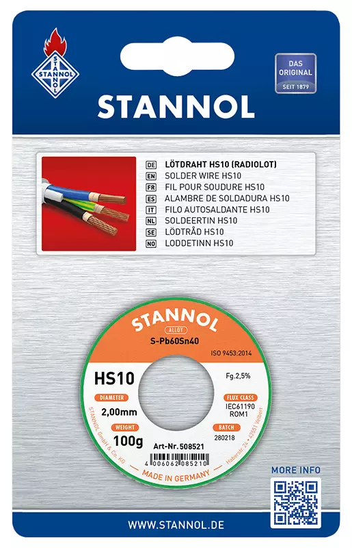 Juotostina rulla 2.0 mm 100 g lyijytön - Juottimet ja kolvit - SA207304 - 2