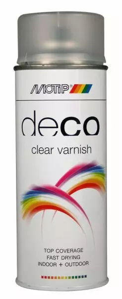 Kirkaslakka Spray Satiini matta 400 ml Motip Alkydipohjainen - Lakat - 104-01654 - 1