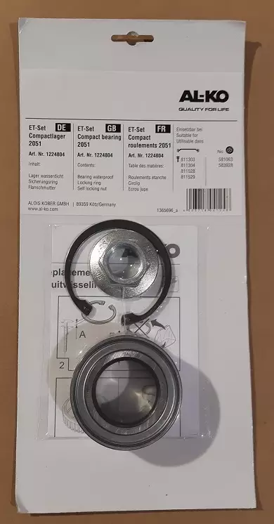 Kompaktilaakeri 39/72X37 mm vesitiivis AL-KO - Peräkärryn laakerit ja tiivisteet - 1224804 - 1