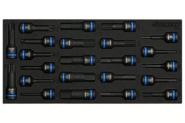 Konehylsysarja 1/2" Torx & kuusiokolo, 23 osaa - Työkalumoduulit työkaluvaunuihin - 284-BX774 - 1