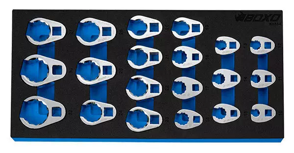 Kukonjalka-avainsarja 3/8", 1/2" 10-32 mm Boxo Työkaluvaunuun - Työkalumoduulit työkaluvaunuihin - 284-BX654 - 1