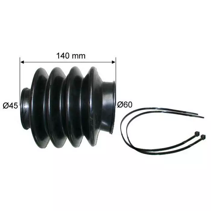 Kumipalje yleismalli Ø 45/60 mm P120 mm - Vetopää ja -koukku tarvikkeet - 125-4020134 - 1