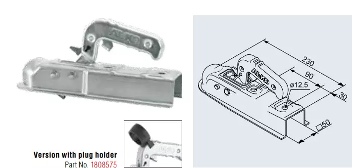 Kuulakytkin AK7 50mm Kuulakytkin AL-KO 750kg - Kuulakytkimet - 1224334 - 1