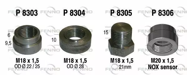 Lambda kierreholkki M18X1,5 ø28mm - Pakoputken asennustarvikkeet - FEN-P8304 - 1