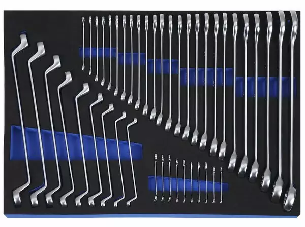 Lenkki- / Kiintolenkkiavainsarja Boxo 6-34 mm - Työkalumoduulit työkaluvaunuihin - 284-BXA144 - 1