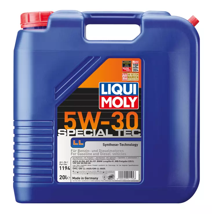 Liqui Moly Special Tec LL 5W30 20L - Moottoriöljyt - LQM1194 - 1