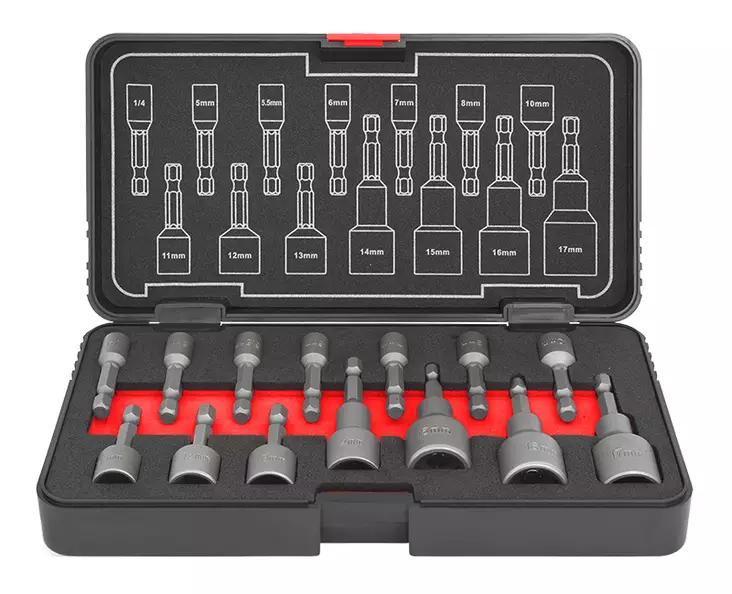 Magneettihylsysarja 14-Os. 5-17mm - Hylsyt - TC120254 - 1