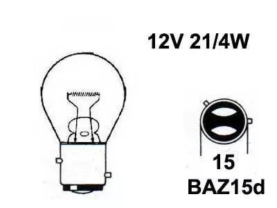 Polttimo Autoline 12V 21/4W BAZ15D - Auton polttimot - 12594 - 1