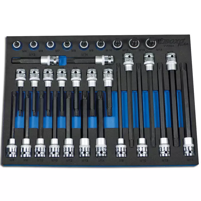 Ribe-kärkisarja 1/2" 32-osaa M5-M14 - Erikoistyökalut työkaluvaunuun - 291-BE054 - 1