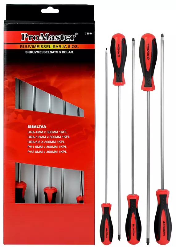 Ruuvimeisselisarja 5-os. 300mm URA-PH - Ruuvitaltat - C3554 - 1