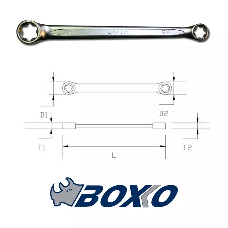 Silmukka-avain E-Torx E20XE24 - Jako- ja lenkkiavaimet - 284-BTX4-E20XE24 - 1