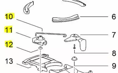 Thetford mekanismisarja C222SWE, S223S C223CS, C224CW - Kaikki Thetford kasettivessojen varaosat - 200954 - 1
