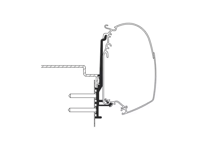 Thule kiinnityssarja Knaus Tourer CUV 3,00 m - Kattokiinnikkeet markiisiin - 302934 - 1