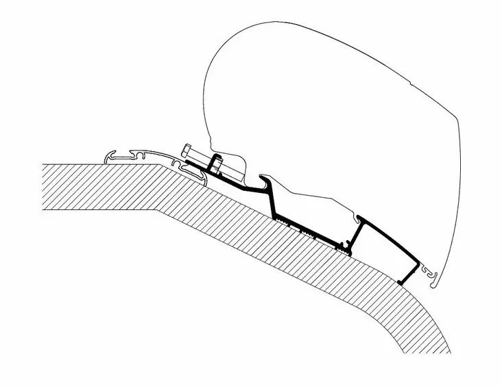 Thule markiisikiinnike LMC Liberty 3,7 m TI/TEC Omnistor: 9200 / 6300 / 6200 - Kattokiinnikkeet markiisiin - 307044 - 1