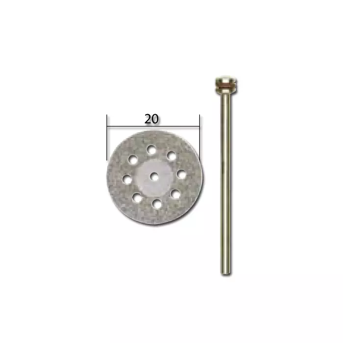 Timanttikatkaisulaikka jäähdytysaukoilla Ø 20 mm - Proxxon timantti, kiillotus ja puhdistus - 28844 - 1