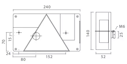 Aspöckmultpoint 1 oikea 12V peruutusval Aspöck Multipoint 1 yhd - Peräkärryn takavalot - 0900725 - 2