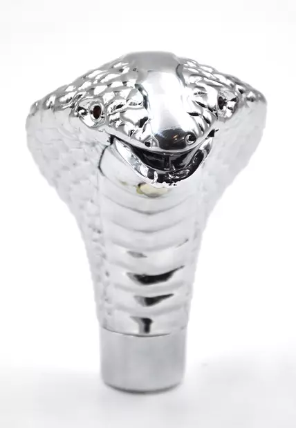 Kobra Vaihdekepin Nuppi Kromi Punaiset LED-silmät 20,5 x 7,7 x 20,5 cm - POISTO - 58700325 - 2