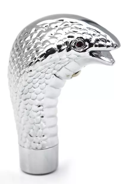 Kobra Vaihdekepin Nuppi Kromi Punaiset LED-silmät 20,5 x 7,7 x 20,5 cm - POISTO - 58700325 - 1