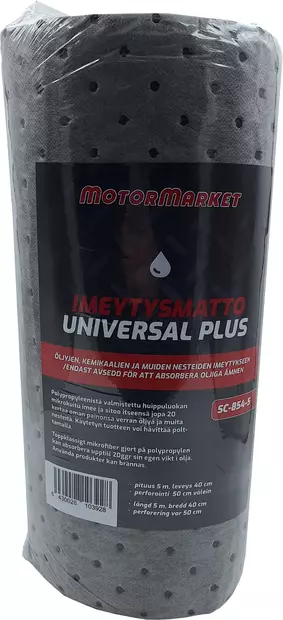 Scaral öljynimeytysmatto UniversalPlus 5m harmaa, perferoitu, rulla - Öljynimeytys - SC-854-5 - 1