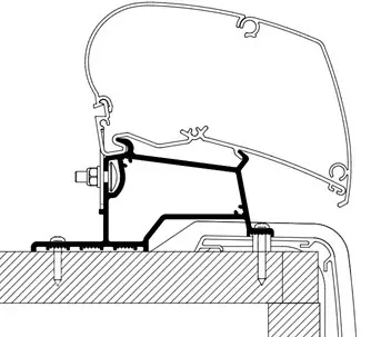 Thule kiinnityssarja Rapido Serie Compact 3,5 m - Kattokiinnikkeet markiisiin - 301965 - 1