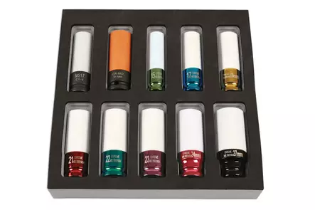 Vannehylsysarja LASER 10-osaa 1/2" - Vannehylsyt ja momenttisauvat - 258-7125 - 1