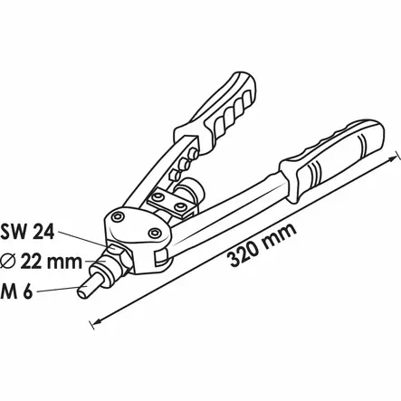 Vigor vetoniitti/ niittimutteripihdit M5, M6, M8, M10, 320 MM - Vetoniittityökalut - VIGV3735 - 2