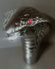 Kobra Vaihdekepin Nuppi Kromi Punaiset LED-silmät 20,5 x 7,7 x 20,5 cm - POISTO - 58700325 - 6