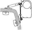 Thule markiisi kiinnityssarja Omni wall 2x8 + 1x4 cm 5200 / 4900 / 2000 - Seinäkiinnikkeet markiisiin - 307905 - 1