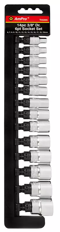 14 osainen hylsysarja 3/8" vääntiöllä - Hylsysarjat - T45205 - 2