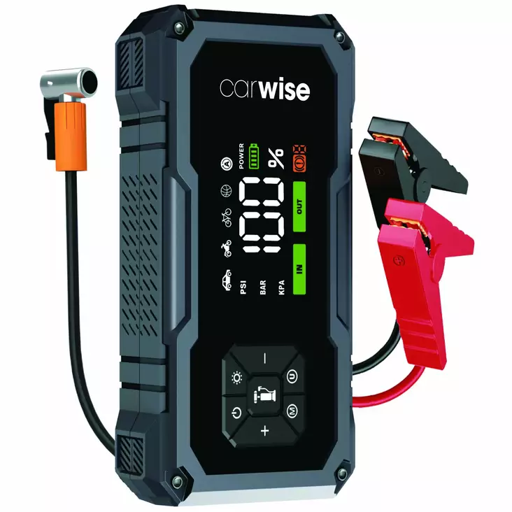 Akkuboosteri apukäynnistin kompressorilla Carwise 7200 mAh 300 A / 600 A - Apukäynnistimet - 922-CW0000465 - 1