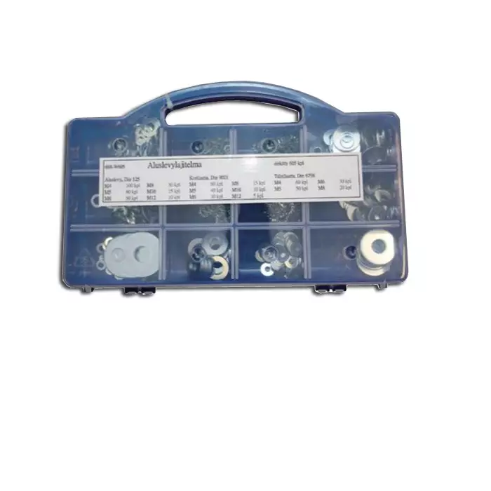 Aluslevylajitelma DIN125,DIN9021,DIN6798 - Pientarvikevalikoimat - 698-W605 - 1