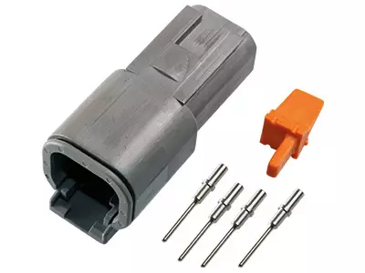 Deutsch DTM Liitin / Pistoke 4-pin. Uros 0.5mm² - Deutsch-liittimet - 1605-N8K075 - 1