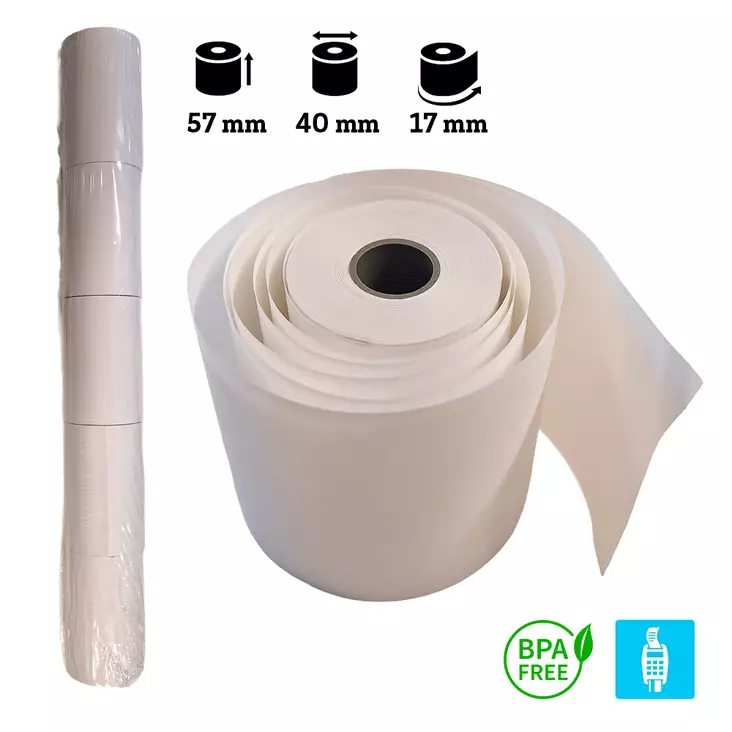 Exacompta, Lämpöpaperirulla 5kpl (57 x 40 x 12mm) 17m - Diagnostiikka ja testerit - LPR-5 - 1