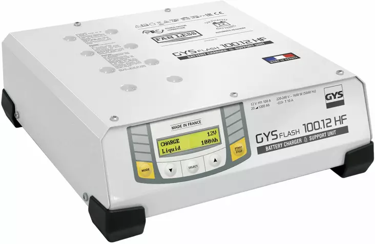 GYS GYSFLASH 100.12 HF 12V KORJAAMOLATURI 100A, 5M KAAPELIT - Akkuvaraajat - GYS029415 - 1