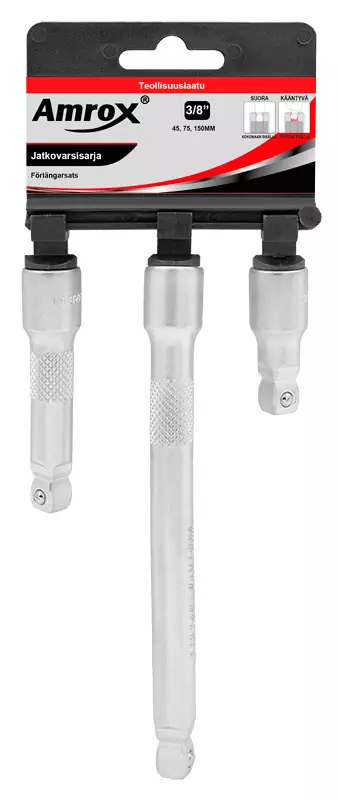 Jatkovarsisarja 3/8" 3-Os. Wobble - Jatkot, nivelet ja adapterit - T11345 - 1