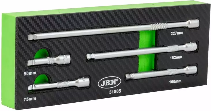 JBM 1/4" JATKOVARSISARJA WOBBLE 50-227MM 5 OSAA - Hylsysarjat - 50-51805 - 1