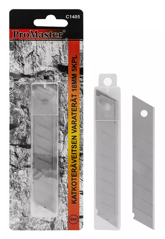 Katkoteräveitsen varaterät 18mm 5kpl - Puukot, veitset ja kaapimet - C1405 - 1
