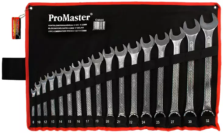 Kiintolenkkiavainsarja 17-os. 8-32mm - Jako- ja lenkkiavaimet - C9565 - 1