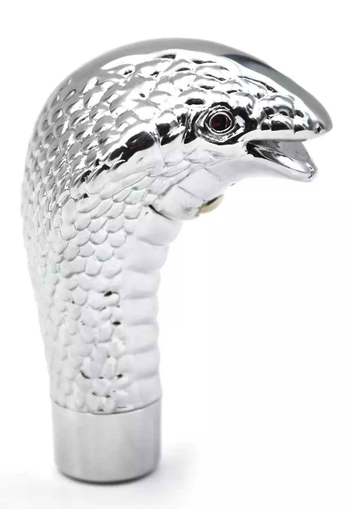 Kobra Vaihdekepin Nuppi Kromi Punaiset LED-silmät 20,5 x 7,7 x 20,5 cm - POISTO - 58700325 - 1