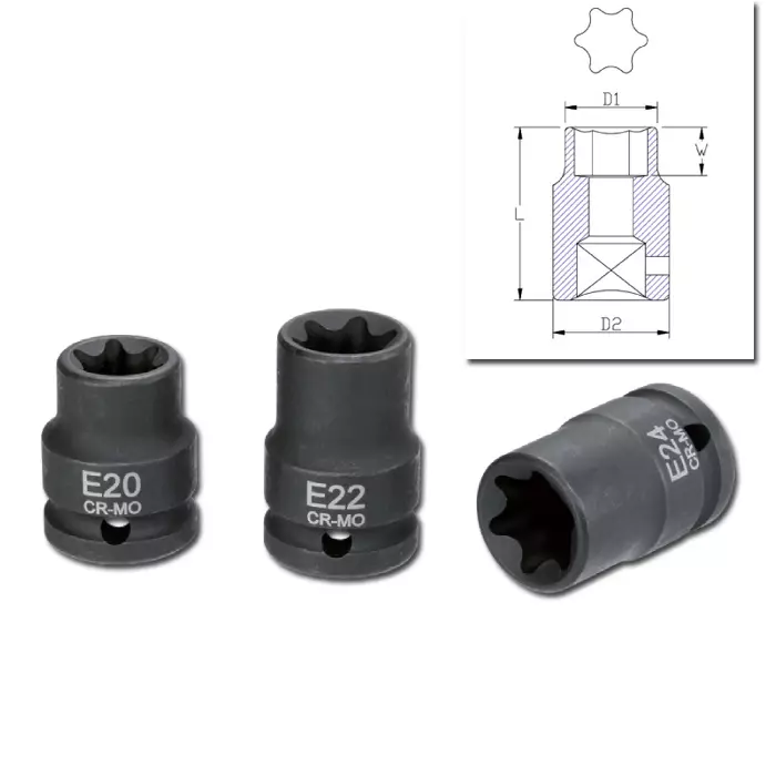 Konehylsyavain 3/8"E5Torx - Hylsyt - 284-B30-KE5 - 1