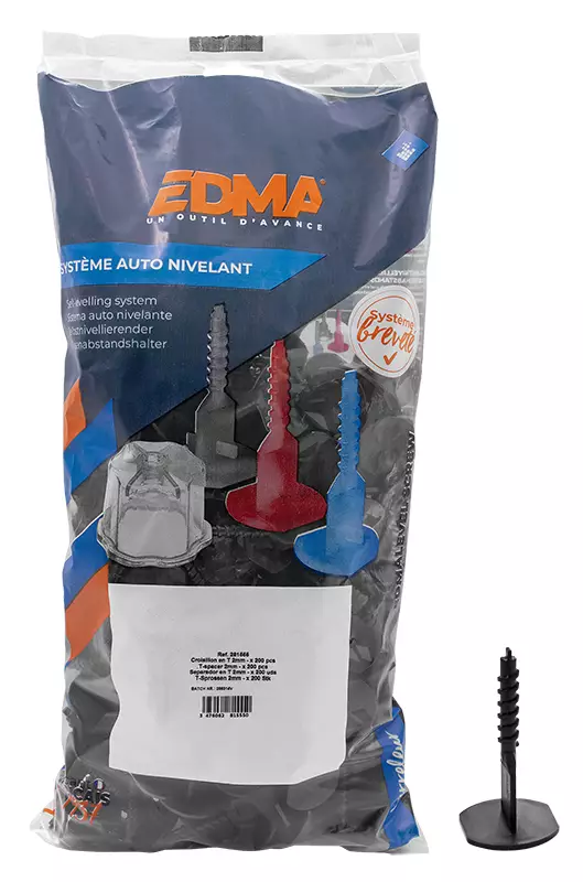 Laattojen Tasaus Ruuvi 2mm Suora 200kpl - Rakentaminen ja laatoitus - ED281355 - 1