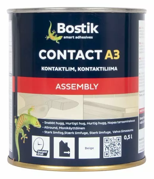 Liima A3 Bostik 0,5 L tölkki - Liimat - 111-05 - 1