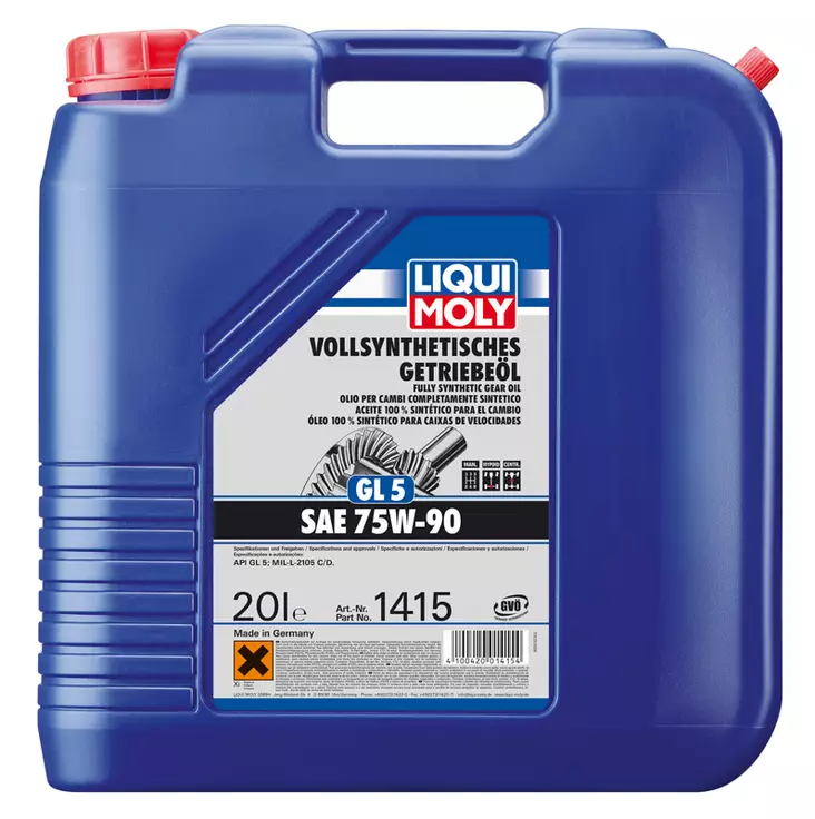 Liqui Moly Fully Synthetic Vaihteistoöljy SAE 75W-90 - Vaihteisto- ja peräöljyt - LQM1415 - 1
