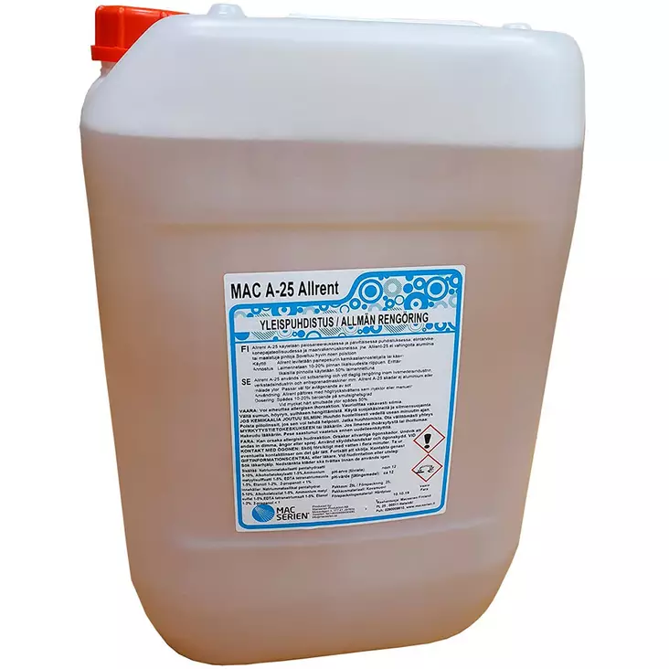 MAC A25 ALKALI YLEISPESU 25L - Teho- ja liuotinpesuaineet - MACA25-25 - 1