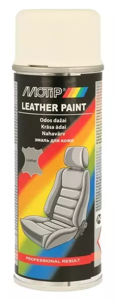 Nahkamaali valkoinen RAL 9010 200 ml Motip - Erikoismaalit - 104-04235 - 1