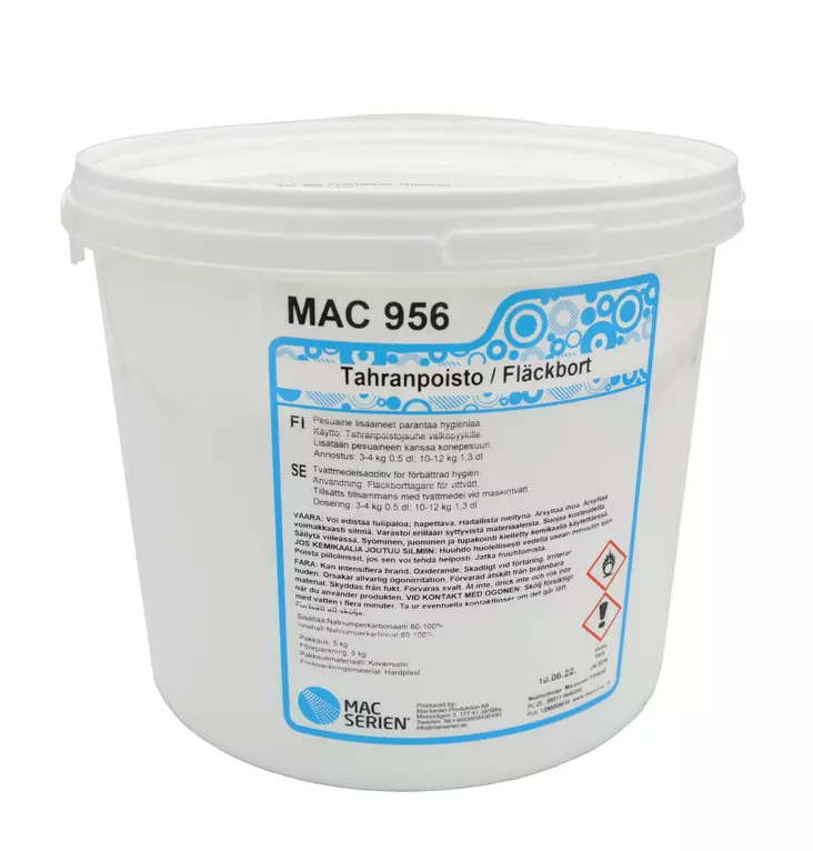 Pyykinpesuaineen Lisäaine Haalareiden Tehopesuaine 5 kg MAC 956 - Blåkläder työhaalarit - MAC956-5 - 1