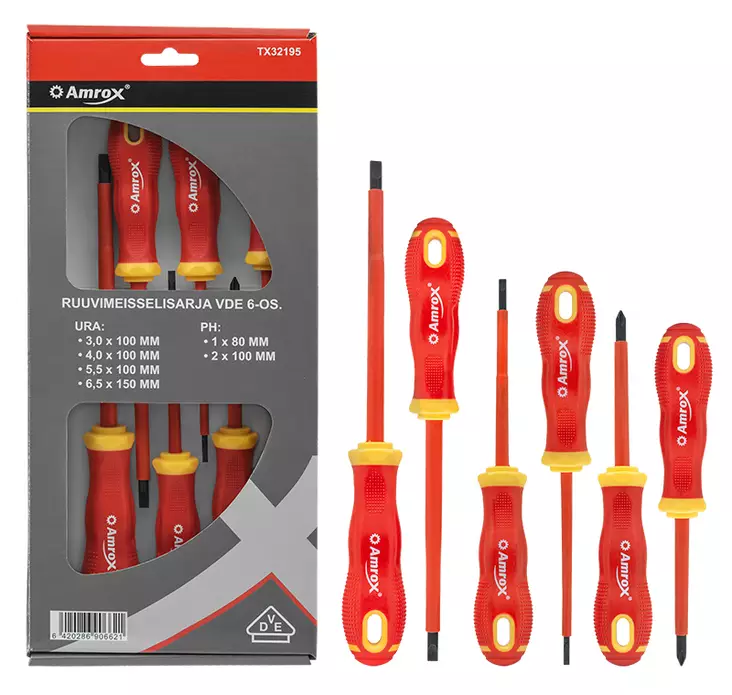 Ruuvimeisselisarja 6-Os. Vde - Työkalusarjat - TX32195 - 1