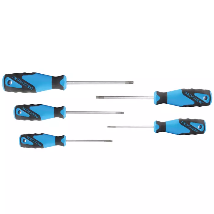 Ruuvitalttasarja GedoreTorx 5-osaa T10-30 - Ruuvitaltat - 250-2163TX-05 - 1