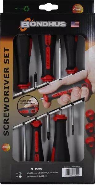 Ruuvitalttasarja ura + PH, 5 osaa Bondhus - Ruuvitaltat - 256-41103355 - 1